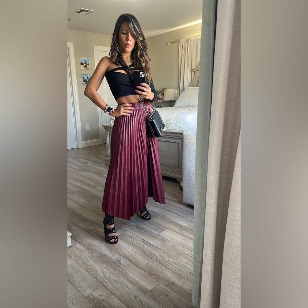 Faux Leather Skirt